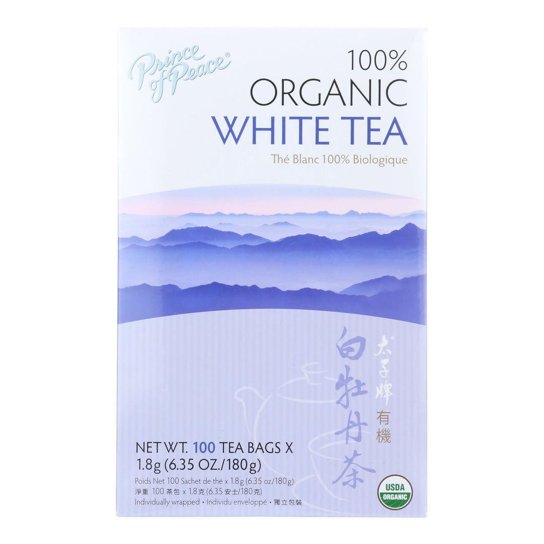 Prince Of Peace Organic Premium Peony White Tea - 100 Tea Bags - Maras Green